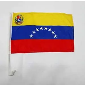 Hot sale good quality 12x18 inches custom Venezuela Flag Country Double Sided Car Flag Window Flag 30 x 45cm