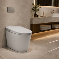 WC intelligent moderne ARROW avec cuvette allongée, installation murale, matériau céramique, drainage en S, siège chauffant