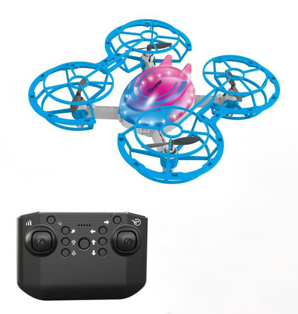 Dwi Dowellin Mini Remote Control Drone One-Key Landing Flips Crash Proof Remote Control Small Drone with LED Light for Beginners