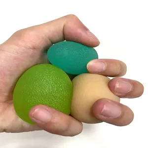 Bola berbentuk telur, latihan tangan Anti stres membantu bersantai pegangan bola Squish