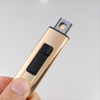 Briquet électronique USB rechargeable en plastique, directement de l'usine, cadeau promotionnel personnalisé avec logo, coupe-vent