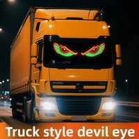 Lumière décorative transfrontalière dynamique à effet œil de démon, améliorée, pour vitre arrière de camion, avec écran LED D001 OLIVER