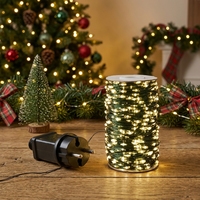 Guirlande lumineuse LED à basse tension en fil de cuivre vert avec télécommande pour la décoration de l'arbre de Noël, des mariages et des fêtes