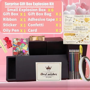 <span class=keywords><strong>Caja</strong></span> <span class=keywords><strong>de</strong></span> <span class=keywords><strong>confeti</strong></span> <span class=keywords><strong>de</strong></span> explosión que rebota plegable única DIY, cajas <span class=keywords><strong>de</strong></span> papel en relieve para cumpleaños, aniversario, regalo del Día <span class=keywords><strong>de</strong></span> San Valentín - Product Image 2