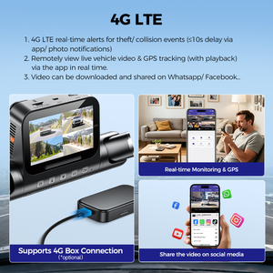 AZDOME M660 MAX 4K STARVIS 2 4CH Auto-DVR GPS 5G WLAN Kostenlos 128GB Sprachsteuerung Optional 4G LTE AI Aufnahme-Dashcam - Product Image 6