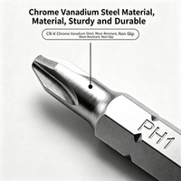 Jeu de tournevis de précision à pointe biseautée PH2 en acier au chrome-vanadium robuste, 32 pièces, avec poignée antidérapante en TPR, kit combiné d'embouts, étui rigide