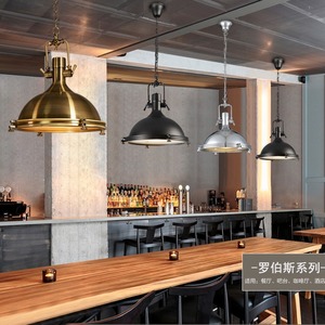 โคมไฟห้อยเพดานอุตสาหกรรม หัวเดียว ทรงกลม LED สีทองดำ สำหรับห้องครัว ห้องนั่งเล่น - Product Image 4