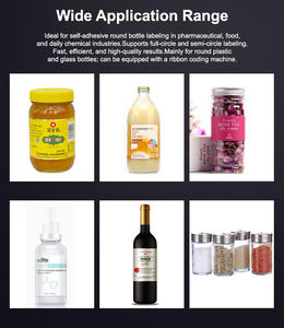 Máquina Etiquetadora Automática para Botellas Redondas, para Agua, Aceite, Jugo, Cosméticos, Bebidas, Botellas de Vidrio, Frascos de Plástico y Latas - Product Image 3
