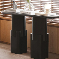 Console moderne en bois noir, meuble de salon, console d'entrée de luxe pour salon, personnalisable
