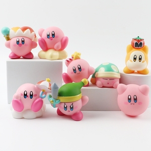 Set de 8 Figuras de Acción de <span class=keywords><strong>Kirby</strong></span> de PVC Rosa, Decoración para Pastel, con Empaque Original - Product Image 1