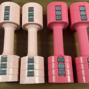 Équipement <span class=keywords><strong>de</strong></span> fitness haltères réglables en acier <span class=keywords><strong>de</strong></span> 5kg avec poids recouverts <span class=keywords><strong>de</strong></span> caoutchouc en fonte solide pour l'exercice en dortoir - Product Image 2