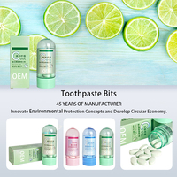 Comprimés de dentifrice probiotiques personnalisés au goût de citron vert pour nettoyer l'haleine et rafraîchir la bouche, granulés de bain de bouche portables pour usage extérieur
