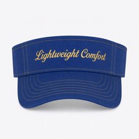 Casquette de soleil incurvée en polyester avec logo personnalisé imprimé en feuille d'or, imperméable, séchage rapide, pour le golf, le cyclisme et les voyages