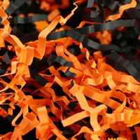 Confettis fantômes en papier froissé bicolore classique pour Halloween, araignées en tissu déchiqueté pour emballages et cordes