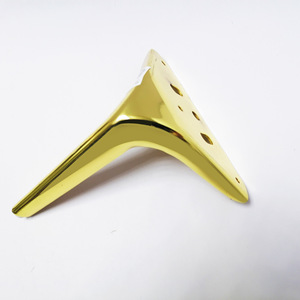 Gold Plated Zinc Alloy Furniture <b>Leg</b> Triangular Shape Heavy Duty <b>Sofa</b> Support Living Room Industrial Design - Product Image 4