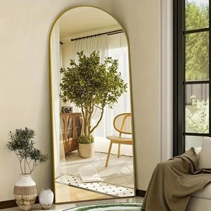 Specchio da parete decorativo a figura intera in oro moderno 4mm in lega di alluminio <span class=keywords><strong>Design</strong></span> portatile in piedi per matrimonio o decorazioni per la casa - Product Image 1