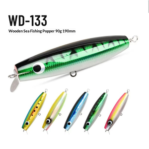 Leurre Artificiel Rigide Wave-Crawling 90g/195cm <span class=keywords><strong>pour</strong></span> Pêche à la Traîne, Plongeant, en Bois, Longue Portée, <span class=keywords><strong>pour</strong></span> Kingfish/GT/Poisson-<span class=keywords><strong>loup</strong></span>, Pêche en Bateau, Type Popper - Product Image 1