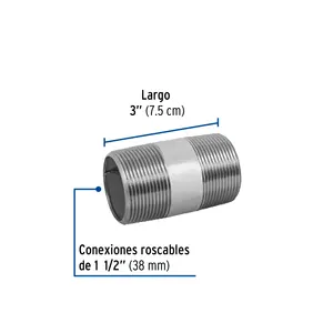 Master con 80 unidades Boquilla de acero galvanizado 1-1/2x3 ', Foset - Product Image 2