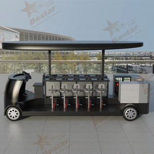 Vélo de fête électrique en <span class=keywords><strong>tandem</strong></span> avec assistance au pédalage, multifonction, pour la vente d'aliments et de boissons, pour le café et la bière - Product Image 4