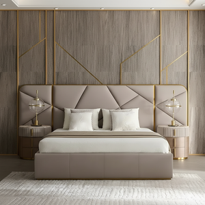 <span class=keywords><strong>Lit</strong></span> rembourré <span class=keywords><strong>de</strong></span> luxe moderne, taille King, en cuir, <span class=keywords><strong>avec</strong></span> <span class=keywords><strong>grande</strong></span> tête <span class=keywords><strong>de</strong></span> <span class=keywords><strong>lit</strong></span>, <span class=keywords><strong>lit</strong></span> plateforme, meubles <span class=keywords><strong>de</strong></span> chambre à coucher - Product Image 1