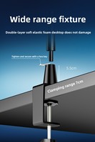 Support de microphone de bureau transfrontalier B.BMIC NB-F50 avec bras articulé, éclairage RGB et hauteur réglable pour diffusion en direct