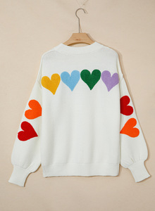 Maglione <span class=keywords><strong>Oversize</strong></span> da <span class=keywords><strong>Donna</strong></span> Dear-Lover, Vendita all'Ingrosso, Boutique, Motivo Grafico in Ciniglia, Spalle Scoperte, per San Valentino e Festività - Product Image 2