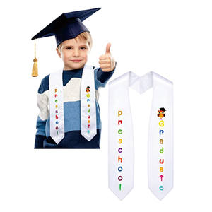 Estola de graduación de jardín de infantes al por mayor para niñas temporada primavera patrón de letras accesorios preescolares - Product Image 4