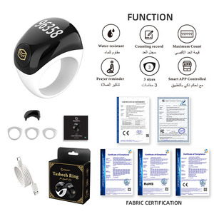 Anillo Digital Musulmán para Tasbih, Contador de Oraciones, Anillo Electrónico Inteligente con Alarma de Azan, Reloj Islámico - Product Image 5