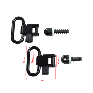 Factory Made 1.25 Inch Sling Swivel <b>Set</b> with Screws and Washers Black Anodized Durable Quick Release Tactical <b>Outdoor</b> Gear - Product Image 5