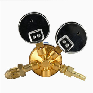 Régulateur de pression de bouteille d'oxygène, manomètre de pression d'acétylène et de propane, régulateur double usage oxygène et acétylène - Product Image 1