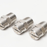 1/4 "HVV 65/95/110 degrés ventilateur plat Jet d'eau buse de pulvérisation systèmes de pulvérisation en acier inoxydable argent buse de pulvérisation