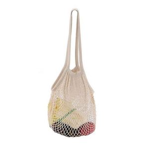 Bolsa de malla reutilizable personalizada y ecológica para compras, bolsa de malla de algodón orgánico para verduras y paquetes - Product Image 2