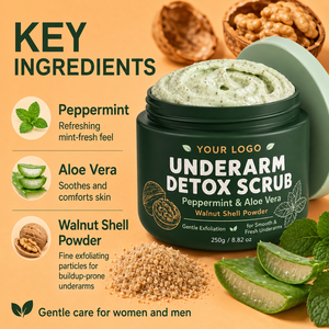 Exfoliante diario unisex para axilas, elimina la pigmentación, suaviza la piel, exfoliante iluminador para axilas, 250g, gran capacidad, exfoliante corporal - Product Image 5