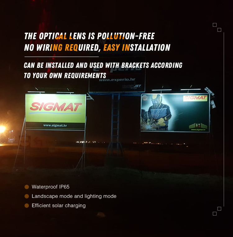solar sign light  5w 10w 20w  real estate double-side signboard lighting 30cm 60cm 120cm outdoor solar wall billboard light