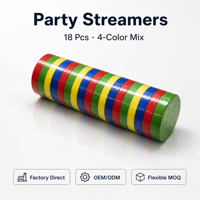 Lot de guirlandes de fête en papier crépon coloré, flexibles, vente en gros directe usine, MOQ, décoration anniversaire et Halloween