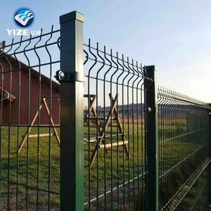 Pagar kawat dua arah pagar vinil profesional harga pabrik v-fold 3d melengkung perumahan