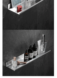 Chất lượng cao <span class=keywords><strong>2</strong></span>-Tier thép không gỉ Wall Mount vòi hoa sen Organizer giá lưu trữ phòng tắm kệ với tường Bracket - Product Image 2