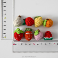 Kunstmatige Handgemaakte Geweven Gebreide Kleine Gehaakte Fruit Voor Diy Sleutelhanger Haar Thuis Ramadan Verjaardag Diwali Kerstversiering Cadeau