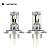LUXFIGHTER Q12 lampu depan LED, lampu depan LED H1 H4 H7 H11 H13 Mini Csp 9005 C6 M8 F10 F30 tanpa kipas 9004