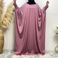 6210 #   Robe décontractée musulmane tendance pour femme, Maxi Kaftan Jilbab Islamique, Couleur Unie, Robe Arabe, Vêtements de Prière pour le Ramadan