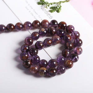 <span class=keywords><strong>Viola</strong></span> naturale fantasma quarzo <span class=keywords><strong>ametista</strong></span> perline sciolte 6-12mm accessori fai da te pietre Semi-preziose per la fabbricazione di braccialetti - Product Image 6