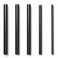 Tube conique en fibre de carbone, tube creux conique léger, épaisseur 3 mm, pour canne à pêche, manche de golf et articles de sport