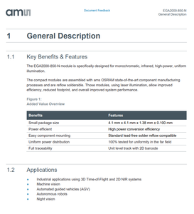 ไดโอดเลเซอร์ OSRAM รุ่น EGA2000-850-N ความยาวคลื่น 850 นาโนเมตร กำลังไฟ 4.82 วัตต์ แรงดันไฟฟ้า 1.9 โวลต์ ~ 2.6 โวลต์ ชิป LED สำหรับไฟส่องสว่างแบบกระจายกำลังสูงสำหรับอุตสาหกรรม ปรับความสว่างได้ 120 - Product Image 2