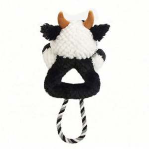 Juguetes de peluche para perros con forma de triángulo, juguetes chirriantes de cuerda interactivos para masticar para perros - Product Image 5