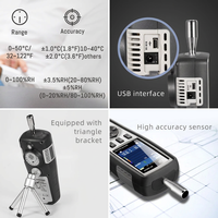 Compteur de particules portatif, moniteur de qualité de l'air, écran LCD couleur TFT, thermomètre, hygromètre, détecteur HCHO