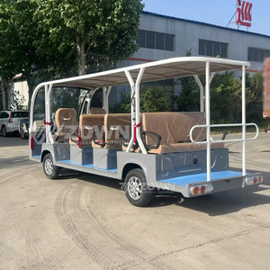 รถบัสไฟฟ้าแบบเปิดประทุน เสียงเบา สำหรับการท่องเที่ยวชมวิว บริการขนส่งผู้โดยสาร เหมาะสำหรับพื้นที่ชมวิว มหาวิทยาลัย และรีสอร์ท - Product Image 4