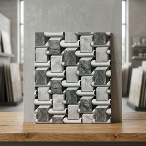 Carreaux muraux en céramique extérieure gaufrée 300x600mm 30x60cm 12x24 coloré anti-dérapant mosaïque élévation porcelaine émaillée approvisionnement d'usine - Product Image 1