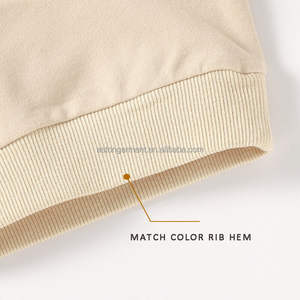 Groothandel Lente Effen Lange Mouw Biologisch Katoen Pullover Baby Peuter Sweatshirt French Terry - Product Image 6