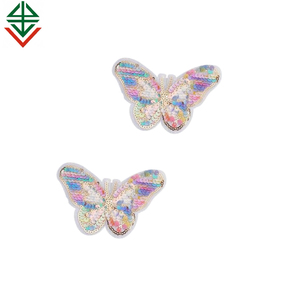 Patch a Forma <span class=keywords><strong>di</strong></span> Farfalla con Paillettes da Cucire, Applicazione Colorata a Forma <span class=keywords><strong>di</strong></span> Insetto, Badge Termoadesivi Rosa e <span class=keywords><strong>Blu</strong></span> - Product Image 6