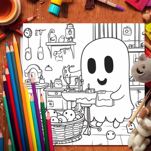 Libro de Colorear de Pequeños Monstruos Adorables para Adultos y Adolescentes, Arte Gótico de Terror Kawaii, Regalo Antiestrés - Product Image 3